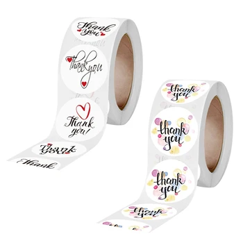 

Round sealing sticker thank you sticker floral pattern baking label decorative stationery sticker sealing label handmade sticker