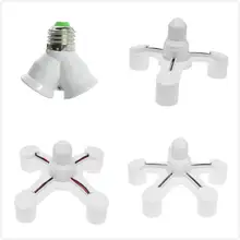 

High Quality White 2 in 1/ 3 In 1 /4 In 1/ 5 In 1 E27 to E27 LED Lamp Bulbs Socket Splitter Adapter Holder For Photo Studio