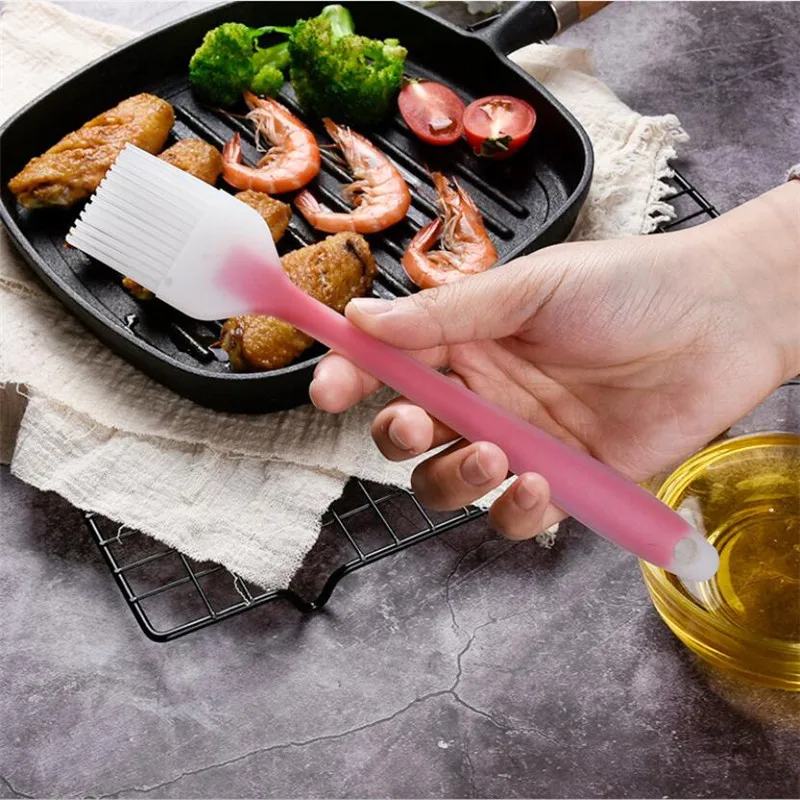 Pastry Brushes-BBQ cake oil brush for barbecue grill -heat resistant Silicone Basting Brushes for cooking kitchen brush