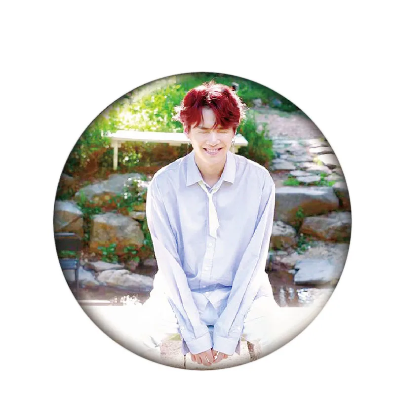 5 см KPOP Bangtan мальчики булавки значок альбом булавка брошь аксессуары для одежды шляпа украшение для рюкзака - Окраска металла: 73