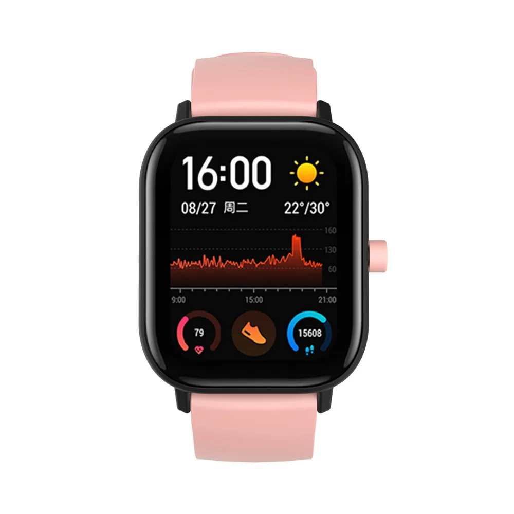 20 мм силиконовый ремешок для часов Huami Amazfit Bip GTS GTR 42 мм спортивный ремешок браслет для samsung Galaxy 42 мм Active2 gear S2
