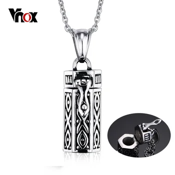 

Vnox Memorial Cremation Urn Ashes Holder Pendant For Women Men Necklace Stainless Steel Unisex Stylish Openable Jewelry