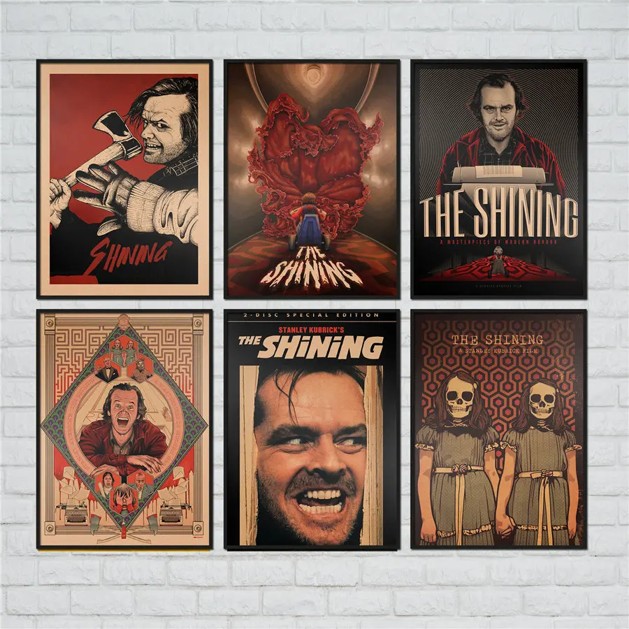 

The Shining Horror Movie Poster Vintage Living Room Cafe Bar Pub Home Decor Retro Kraft Paper Wall Sticker Print Picture 42x30cm