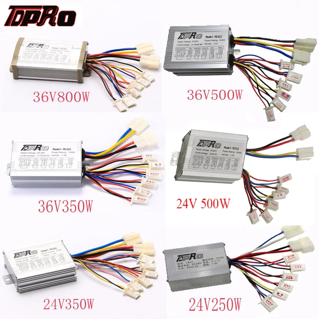 US $8.84 TDPRO 24V36V 250W350W500W800W Electric Bicycle Brush Motor Speed Controller Box For ATV Go Kart
