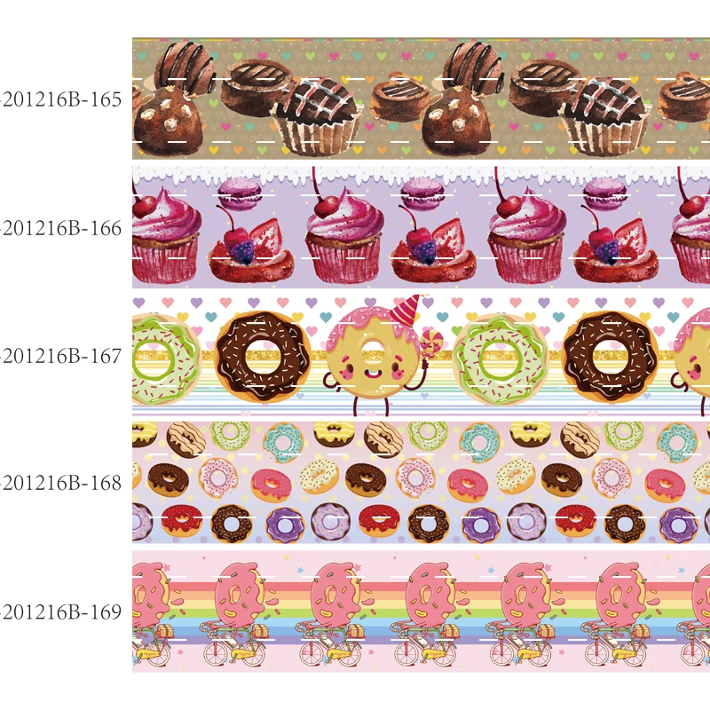 

Корсажная лента с рисунком пищи для торта и пончиков (50 ярдов/партия), высокое качество, 3 дюйма, 75 мм