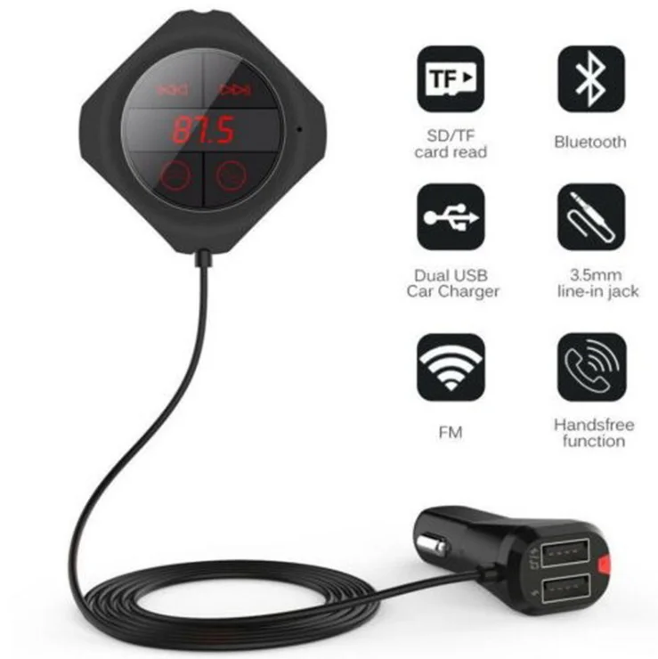 Q7s автомобильный комплект громкой связи Bluetooth автомобильное Usb зарядное