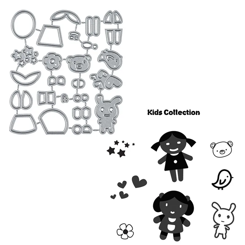

Naifumodo Dies Kids Collection Metal Cutting Dies New 2019 for Craft Dies Scrapbooking Embossing Die Cut Stencil Cutting Dies