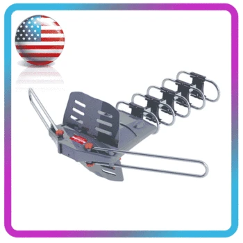 

Leadzm US TV Antenna Practical 360-Degree Rotation UV Dual Bands Outdoor Install-Free Antenna Household TV Receivers Accessories