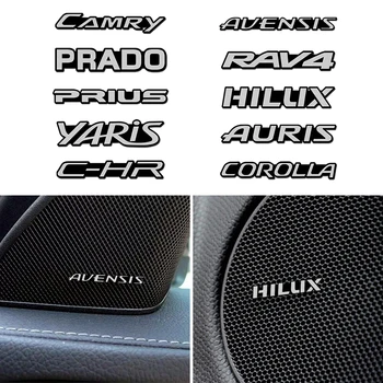 

For Toyota camry c-hr corolla auris yaris avensis hilux prado prius rav4 car audio decorate 3D Aluminum Badge Emblem Sticker