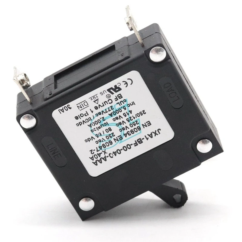 HHO-Black Toggle Reset Circuit Breaker Magnetic Switch Ac/Dc Current Overload Protector Rear Mounting With M3 Screws
