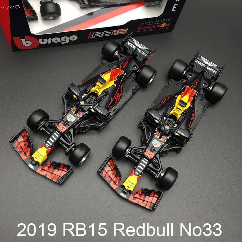 Bburago 1/43 1:43 échelle 2019 RB15 Redbull Red Bull No33 33 F1 formule 1 voiture de course moulé sous pression affichage en plastique modèle enfants jouet
