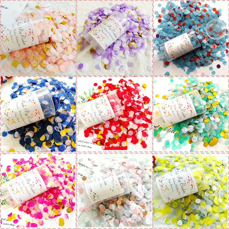 16 Colors Wedding Push Pop Confetti Paper Poppers Cannons Party Decoration 