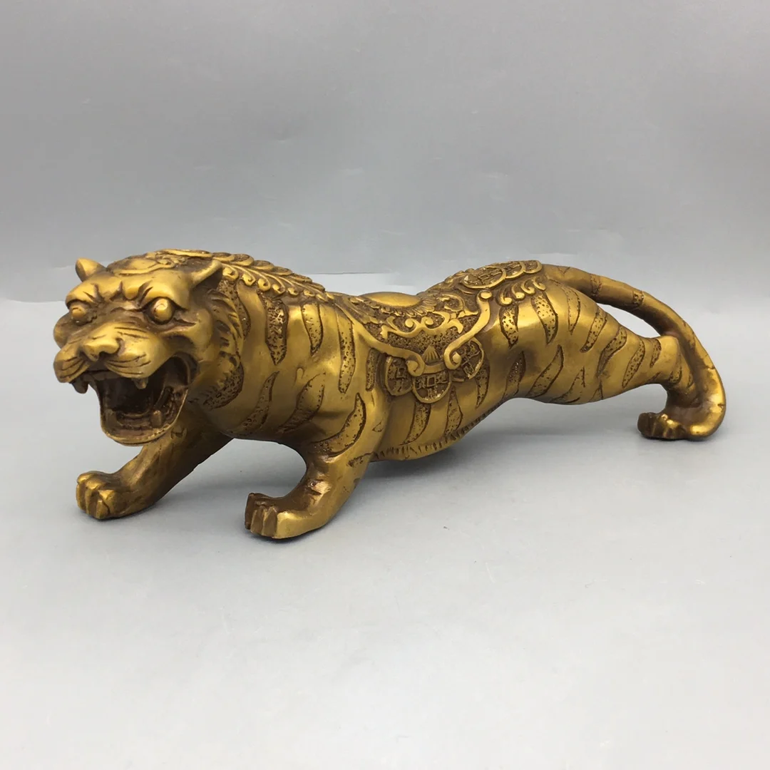 PROD 1005002358188464 Bronze Sculpture Brass Money Tiger Zodiac Tiger
Ornaments Home Office Desk Decoration Figurine Figurine Tiger Living
Room Home
