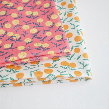 

160x50cm Yellow Small Kumerine Fruit Twill Cotton Fabric Handmade Bed Sheet Remnant Cloth