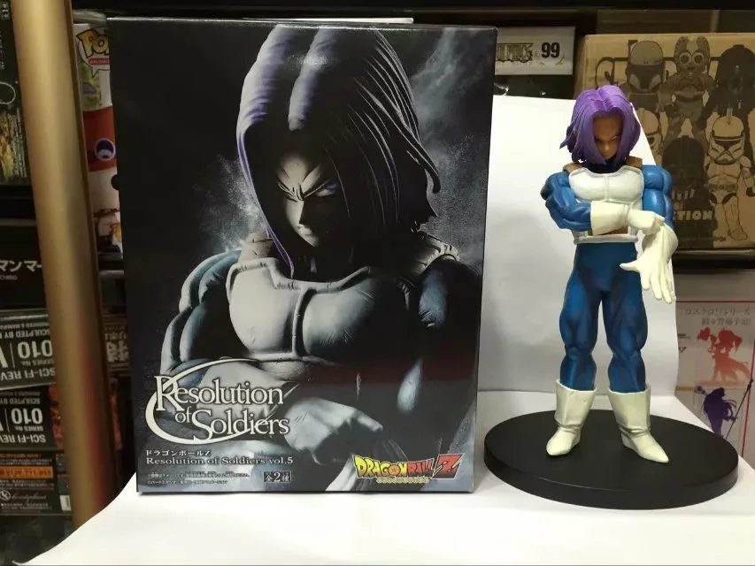 

Dragon Ball Z Ros chao sai Warrior Awakening Purple Long Hair Trunks Boxed Decoration