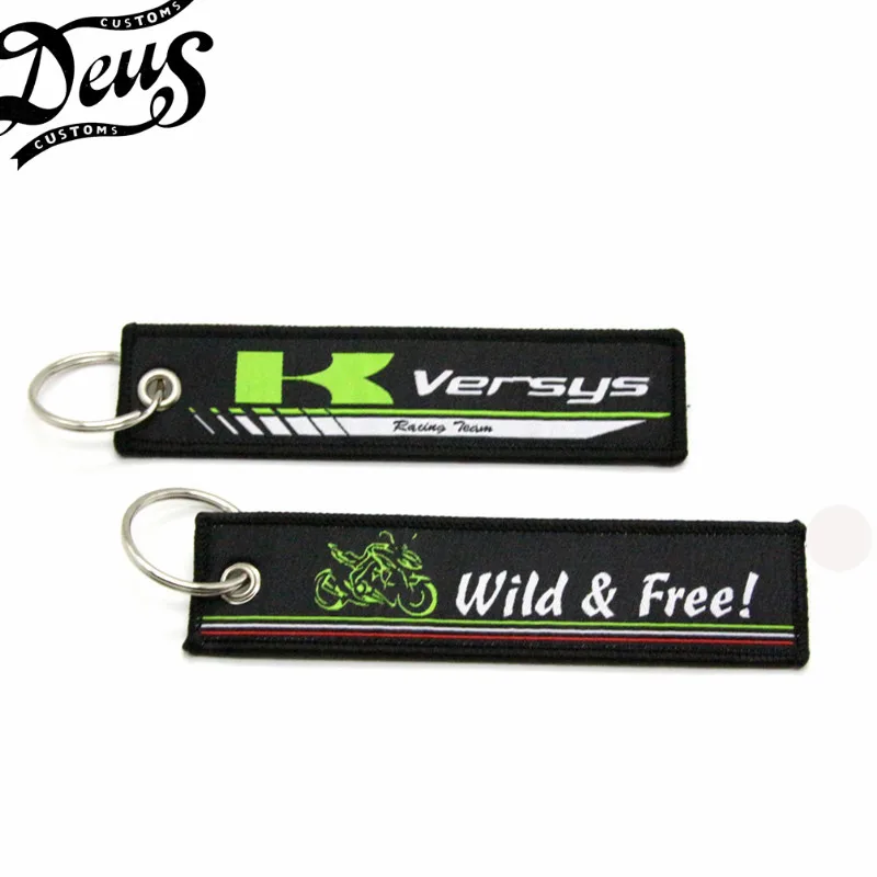 Motorcycle Embroidery Key Holder Chain Collection Keychain For Kawasaki  Versys Badge Keyring