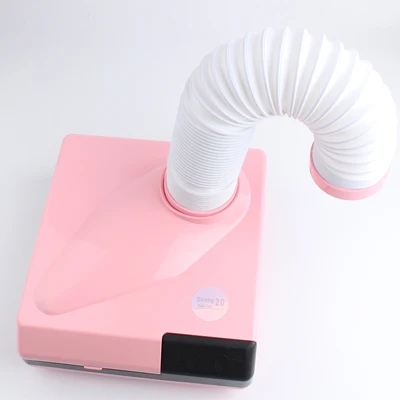 Pink 220V EU Plug 60 Вт двойное использование сильный гвоздь пылесборник всасывающий пылеочиститель выдвижной локоть дизайн вентилятор ногтей пылесос маникюрный аппарат - Цвет: Pink 220V EU Plug