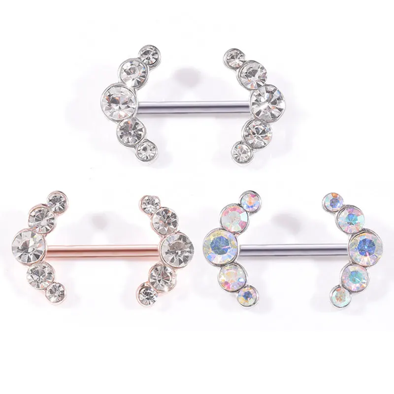 

1PC Fashion Barbell Nipple Ring Piercing Bar Rings Jewelry Creative Punk Body