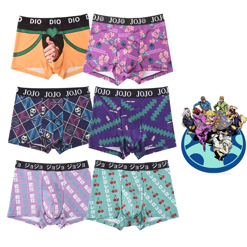 Cool Anime Jojo Bizarre Adventure Underwear Otaku Men Boy Boxers Briefs