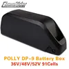 36V Battery Housing 48V Battery box 52V Battery Case Polly DP-9 Down Tube Downtube 13S 7P 10S 9P 14S 6P Max Load 91 18650 cells ► Photo 1/6