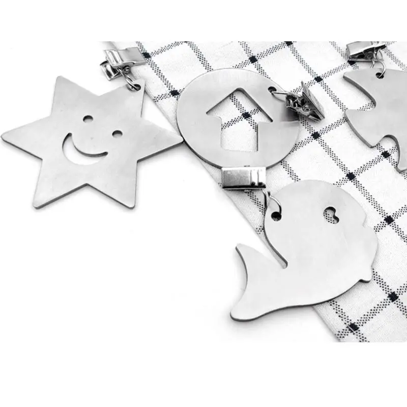 4pcs Stainless Steel Tablecloth Weights Clips Hanging Buckles Clamp for