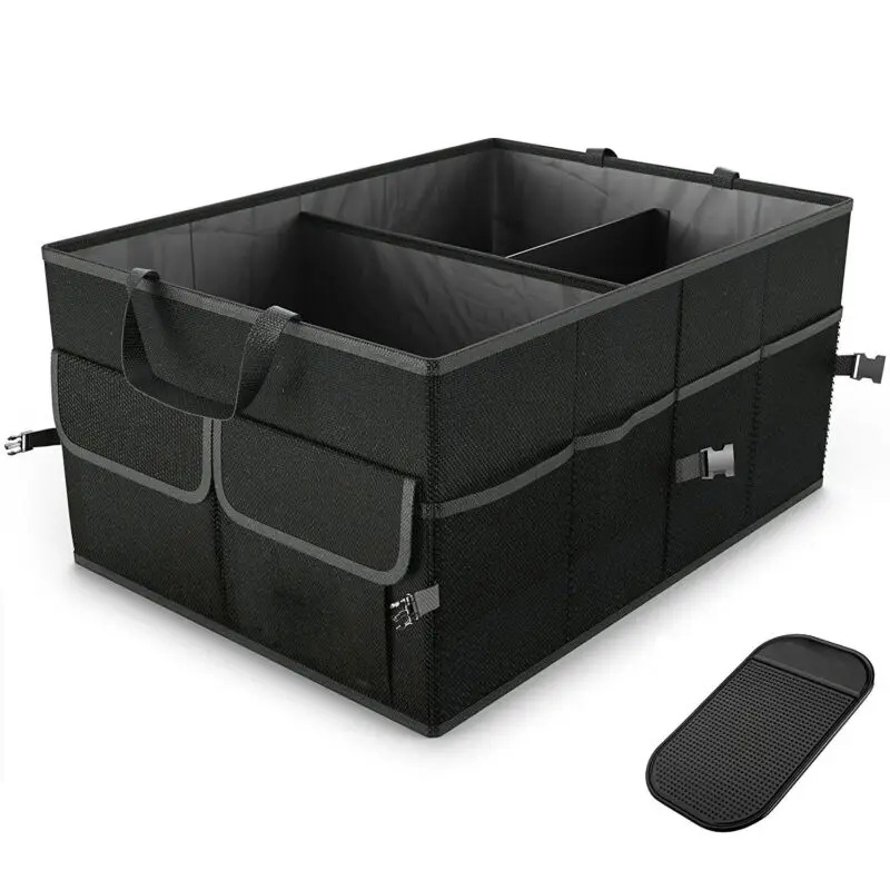 Новейший черный багажник вместительный Органайзер складной Caddy хранения Складная сумка для автомобиля грузовик внедорожник Полезная коробка для хранения многоцелевой