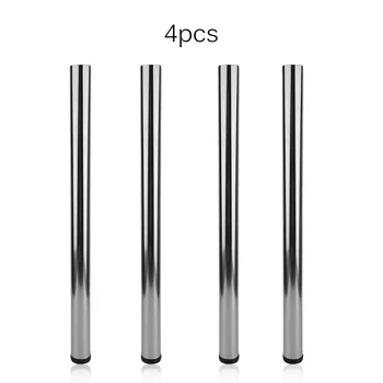 

4 Pcs Chrome Adjustable Safety Breakfast Bar Table Legs Desk Kitchen Home Worktop Support Protecting 870mm Furniture Guard
