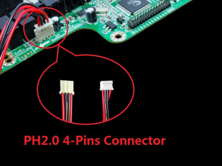 4 pinos ph2.0 adequado para placa de driver do controlador