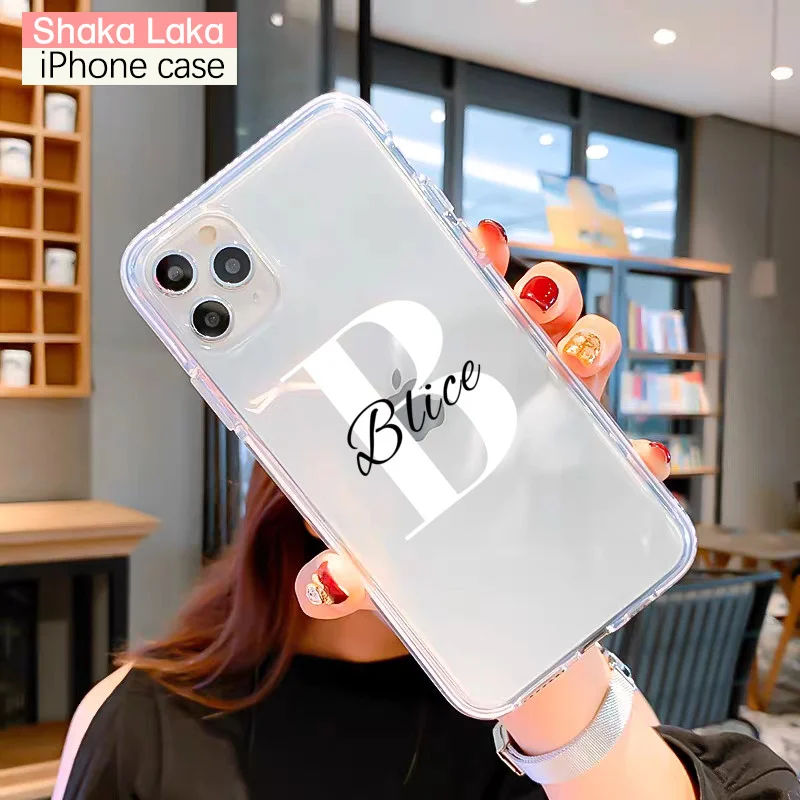 Custom Name DIY Letters for iPhone 13 Pro Max Case 12 8 Plus SE 2020 Cover Girls Silicone Funda For iPhone 11 Pro Case X XS XR 7 case for iphone 13 pro max