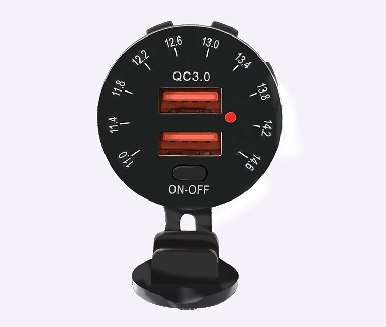 

Автомобильное зарядное устройство Kebidumei DC 12-24 В 5 в QC3.0 с двойным USB разъемом для быстрой зарядки светодиодный ным дисплеем вольтметра, оптовая продажа, быстрая доставка