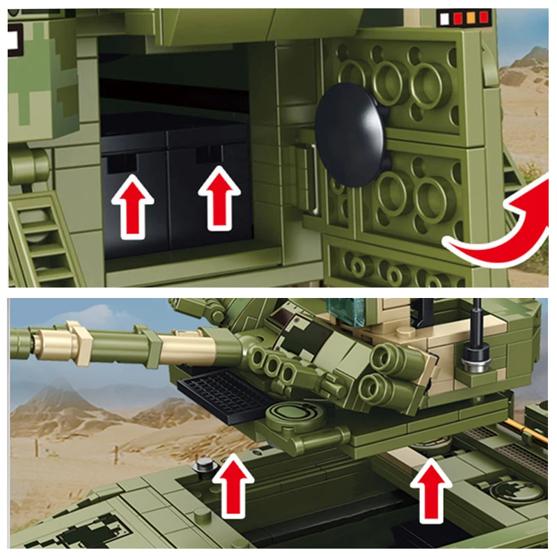 SEMBO военный боевой автомобиль Танк Panzer модель игрушки Кирпичи техника грузовик