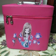 

Handbag cosmetic bag cartoon pattern cosmetic case storage and arrangement cosmetic case cosmetic bag new Doodle hand drawn