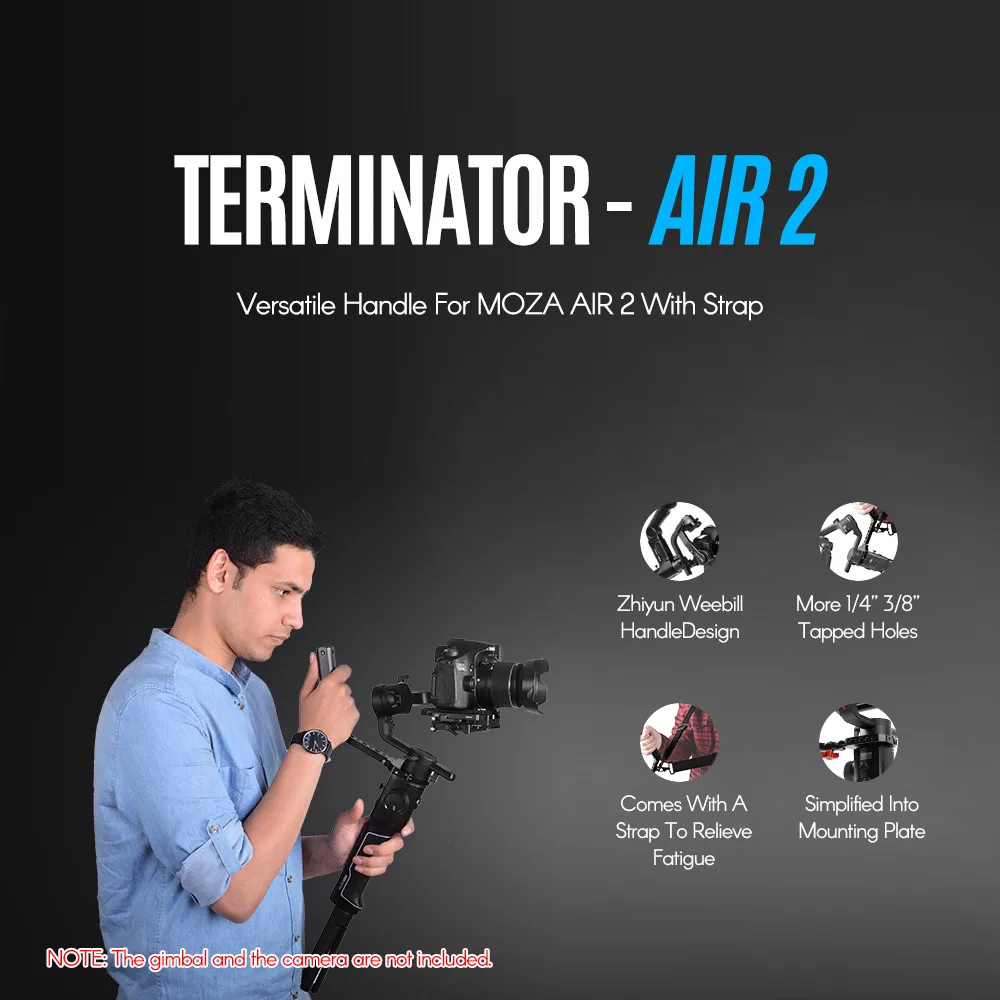 Портативный DF DIGITALFOTO TERMINATOR-AIR2 универсальная ручка с ручным ремнем для Moza Air 2 для Zhiyun Crane 2 Gimbal