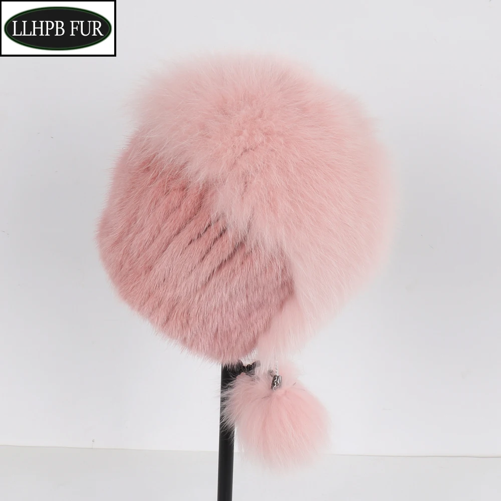 Женская зимняя шапка из натурального меха норки | Аксессуары для одежды