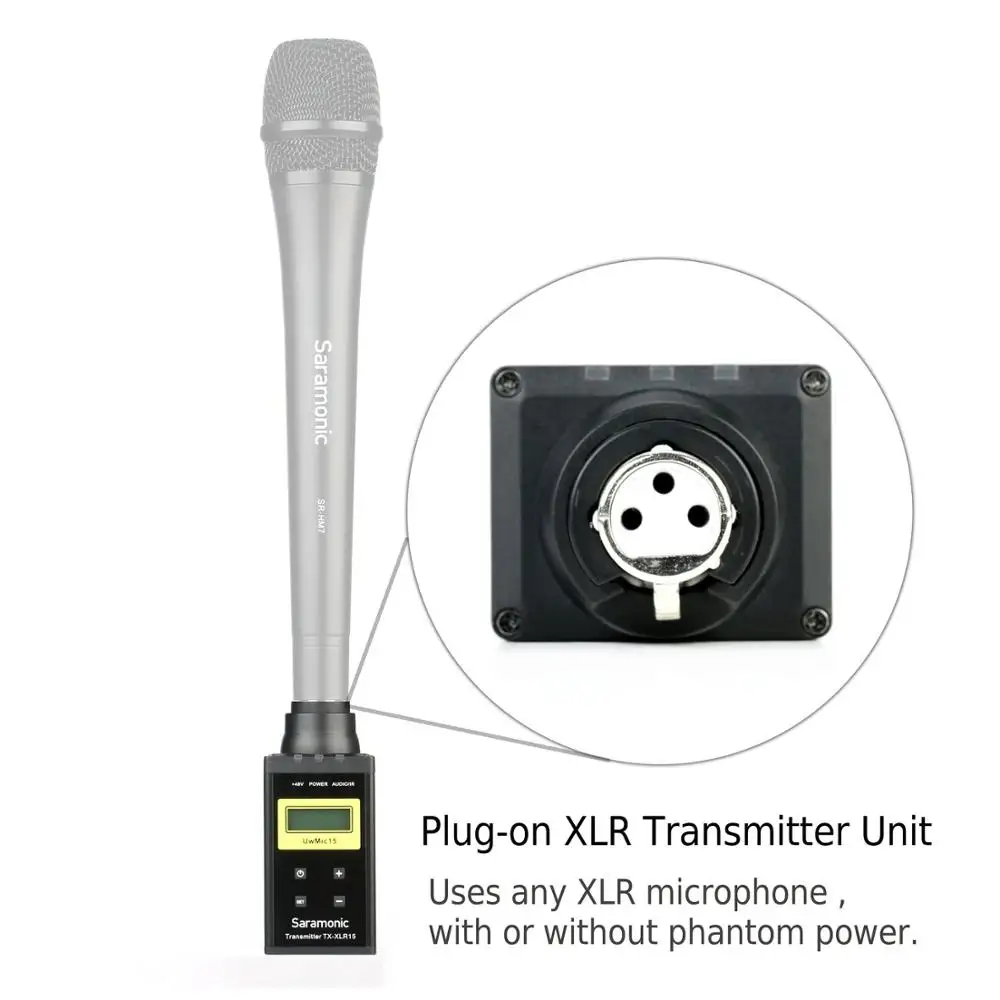 Saramonic UwMic15B UHF беспроводная система передатчика XLR плагин(UwMic15B