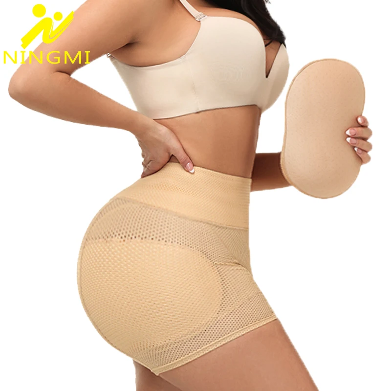 

NINGMI Hip Enhancer Shaper Panties Women Butt Lifter Control Panties Body Shaper Fake Pad Foam Padded Panty Shapewear Underwear