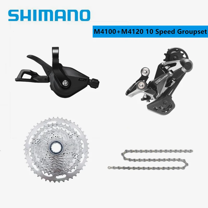 Shimano Deore M4100 M4120 Shifter 10 Speed 4pcs Groupset Rear