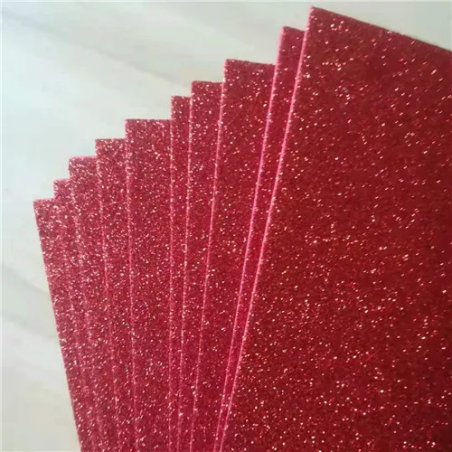 20*30 Cm Glitter Foam Paper Paper-Cut Scrapbook Sticker Kids DIY Craft Handmade Material Wedding Party Decoration Spong Paper red