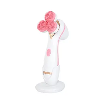 

Double Side Silicone Facial Cleanser Brush Portable Size 3D Face Cleaning Vibration Massage Face Washing Product Skin Care Tool