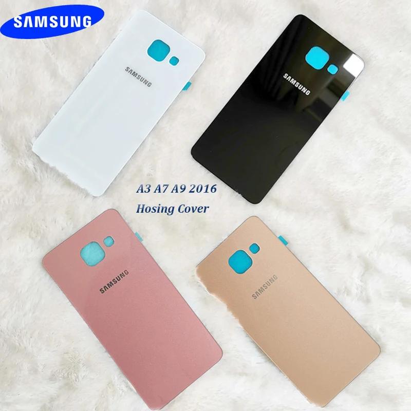3D стекло оригинальный samsung galaxy A3 A7 A9 2016 задняя крышка батарейного отсека сменный
