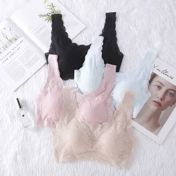 

Japan Relief Lace Sleep Underwear Women'S Sexy Seemless Tube Top Beauty Back Vest Wrap-Around Non-Steel Ring Brassiere