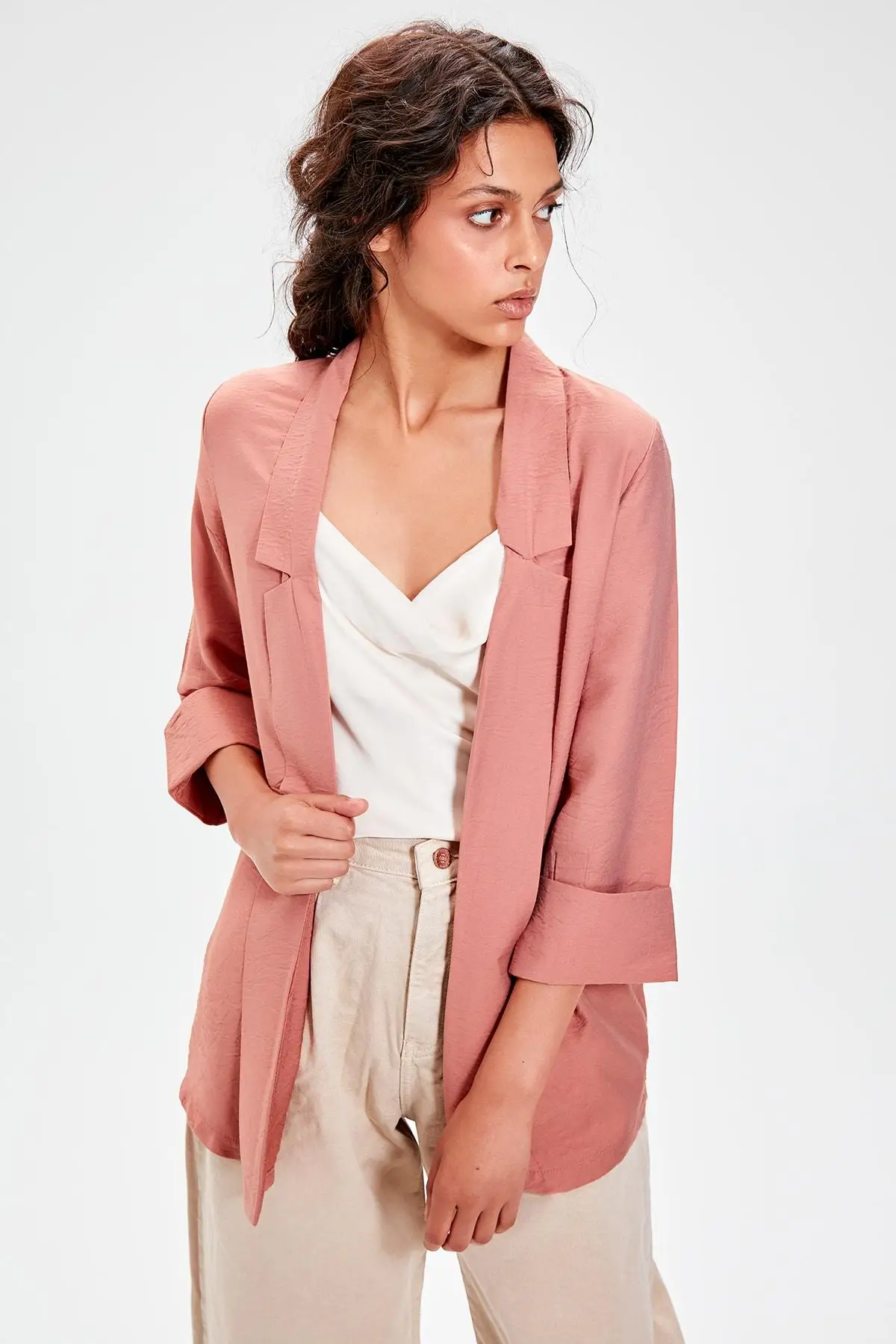 astounding  Trendyol Color Rose Classic Ceket TWOAW20CE0009