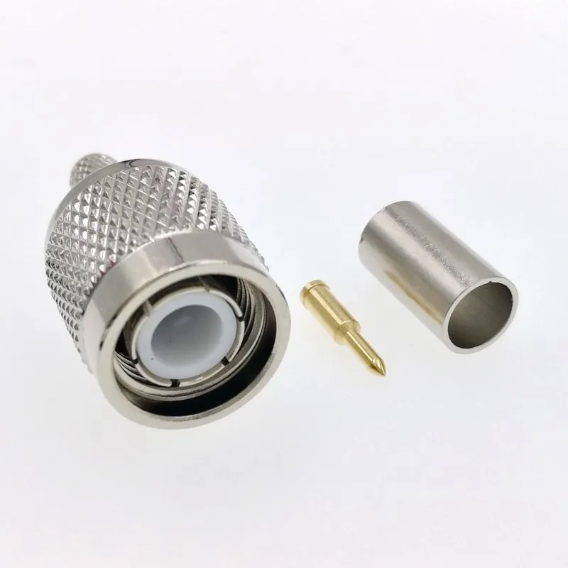 

100 шт. TNC Штекерный обжимной соединитель RG58 RG142 RG223 LMR195 50-3 Кабели RF соединитель