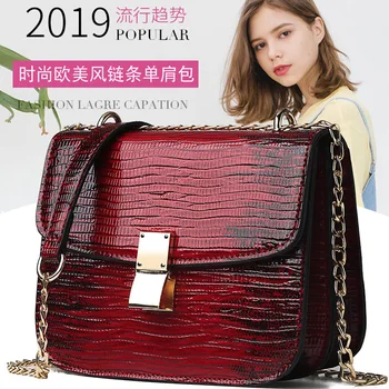 

PU Leather Lizard Skin Small/Mini Shoulder Bag Classic Box Flap Bag Imperial Crossbody Messenger Bags For Girl/Lady