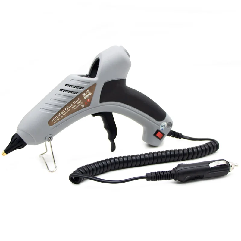 12V-24V 100W Cigarette Lighter Car Use Hot Melt Glue Glun Low Voltage Glue Gun Battery Clip for Car Sheet Metal Repair Tool