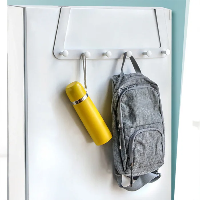 Stainless Steel Over The Door Hooks Coat Hanger Rack 6 Hooks for Cloth Pants Hat Towel Best Price