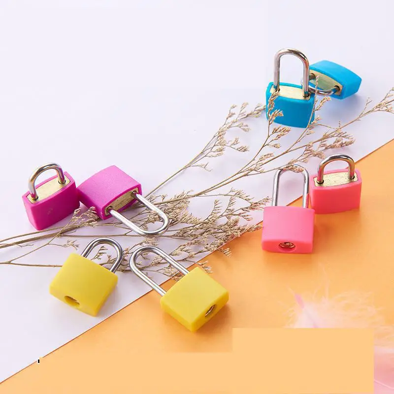 1 Pc Color Mini Copper Lock 20mm Long Beam Brass Case Waterproof Small Padlock Can Be Customized Logo Open | Обустройство дома