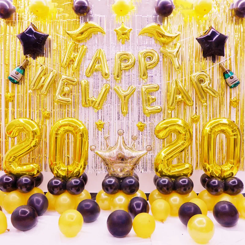 Золотистый и черный латексный воздушный шар стойка для металлических воздушных