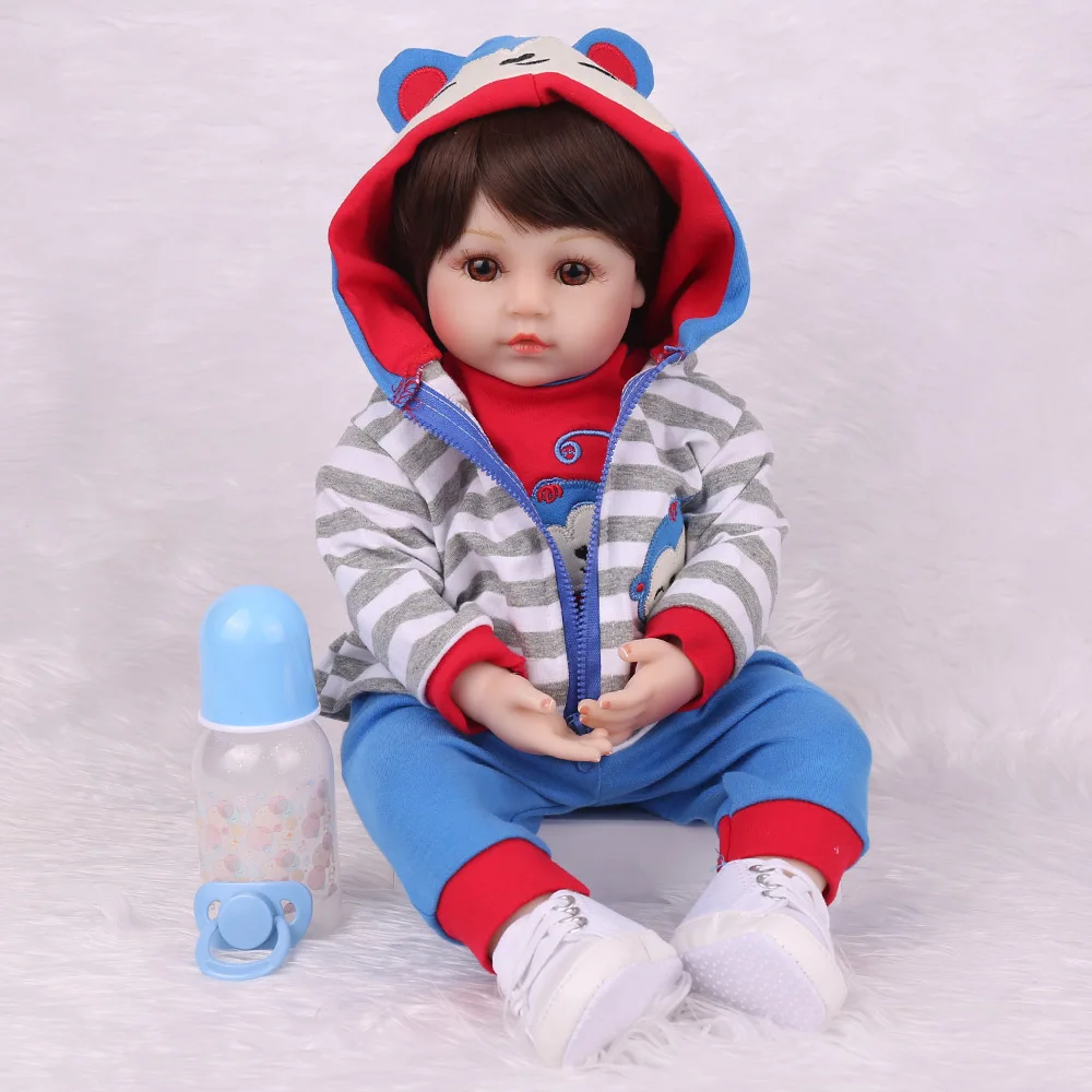 Реалистичные силиконовые куклы Reborn Baby 48 см Alive Bebe Menino, мягкие куклы ручной работы для малышей, очаровательные реалистичные игрушки Boneca для мальчиков, игрушки для детей