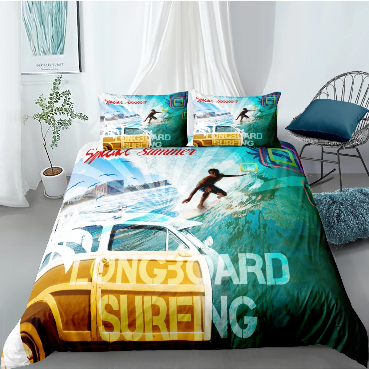 

Football Comforter Covers 3D Quilt Cover Set and Pillow Covers Full Double Single Twin Queen King Size 160*220cm Bedclothes